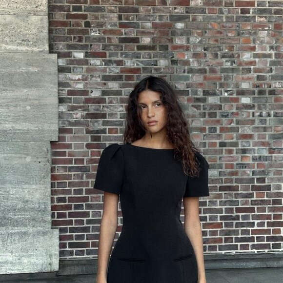 ZARA PLEATED SHORT DRESS WITH POCKETS - Picture 3 of 7